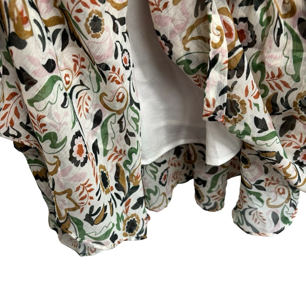 Ted Baker London Aishia Long Sleeve Floral Print Ruffle Long‎ Sleeve Dress - Picture 9 of 16